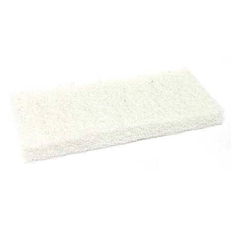 The Brush Man 10 in. Scrubbing Pad, White - Light Duty, 48PK PAD10-WHITE